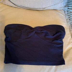 SHEIN Black Twist Front Crop Top